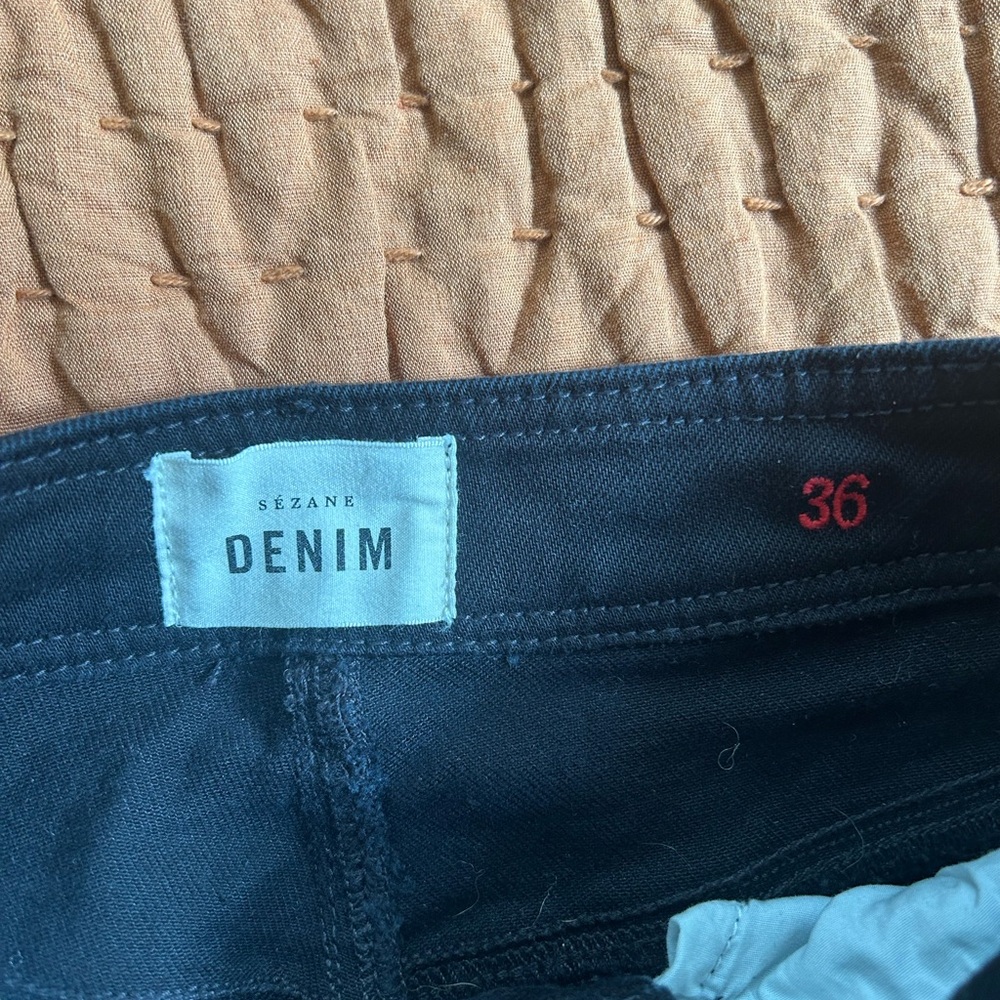 Sezane Black Le Crop Denim Pants - Picture 3 of 4